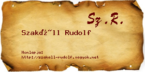 Szakáll Rudolf névjegykártya