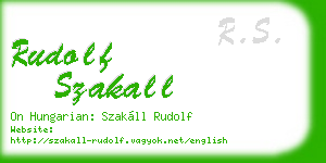 rudolf szakall business card